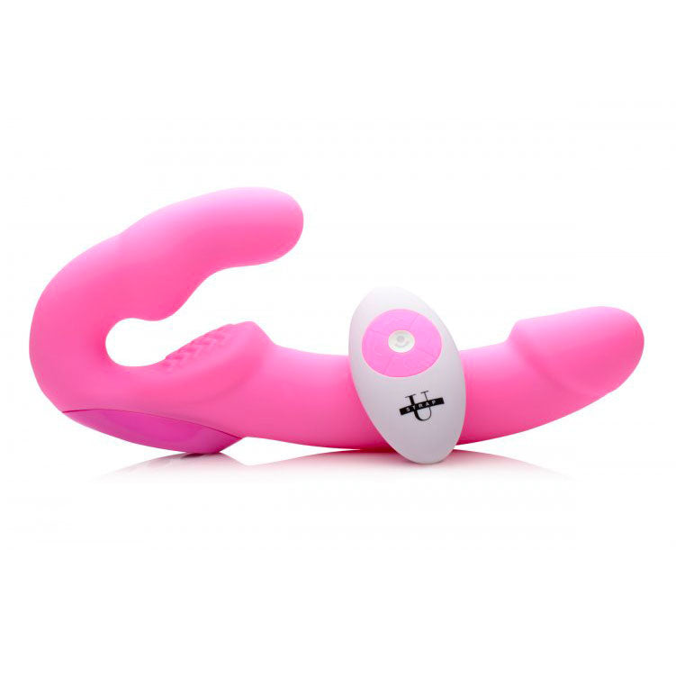 Strap U Urge Sangle vibrante rechargeable sans bretelles avec Remo