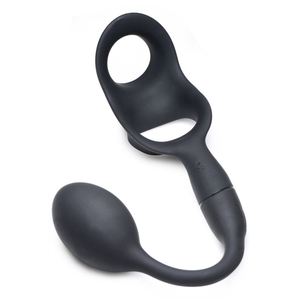 Anillo para pene y testículos Alpha Pro 10X P Bomb con tapón anal