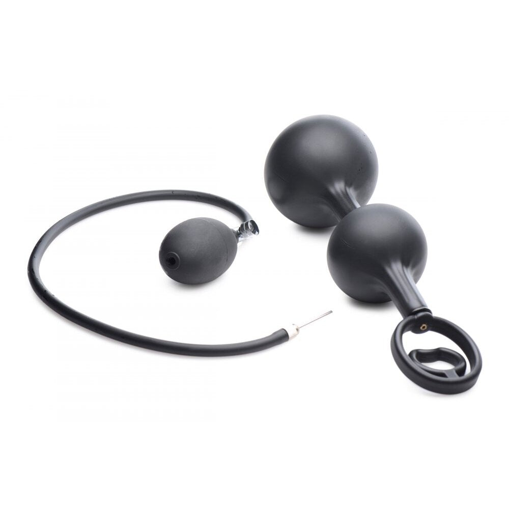 Tapón anal inflable con anillo para el pene Master Series Devils Rattle