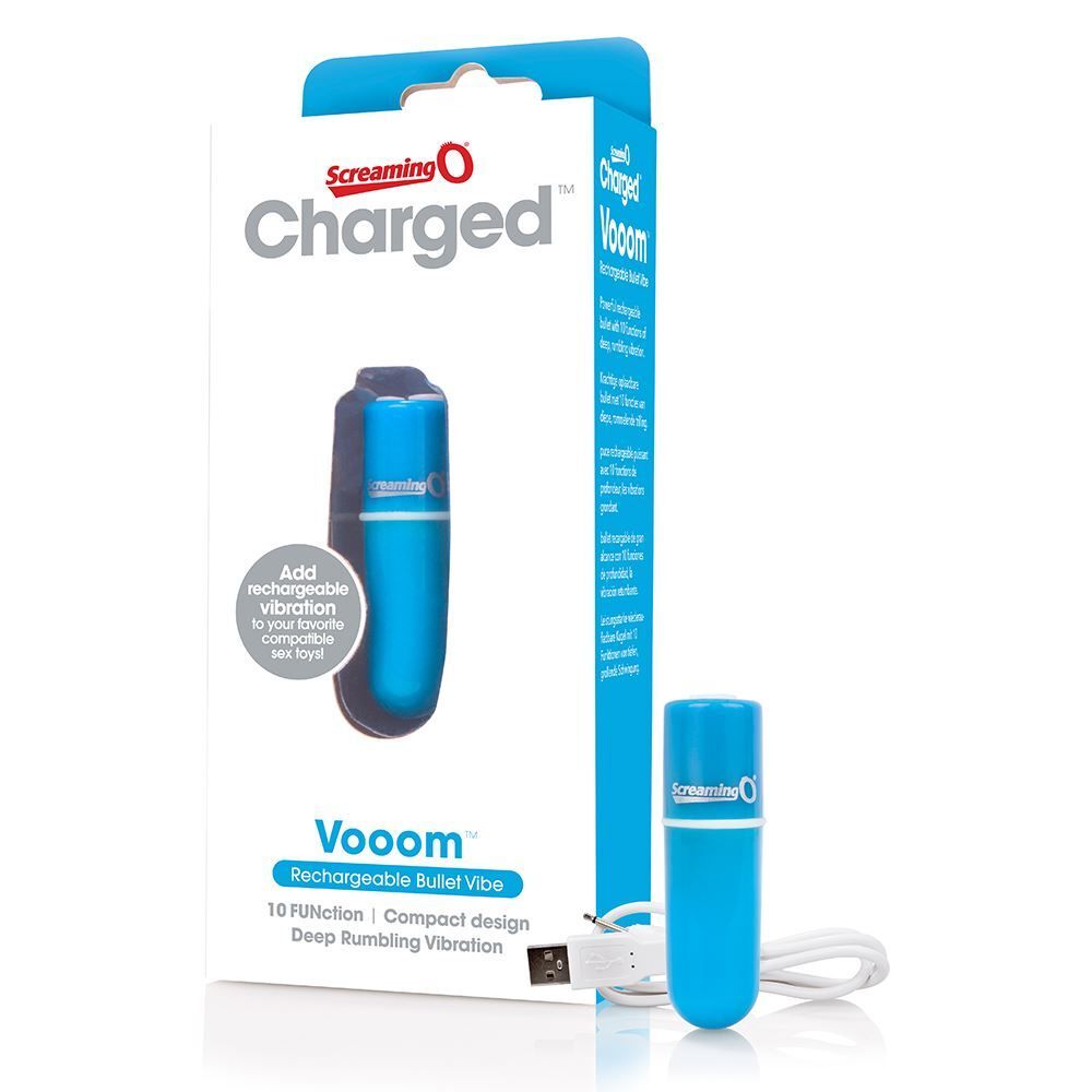 Balle rechargeable Screaming O Charged Vooom Bleu