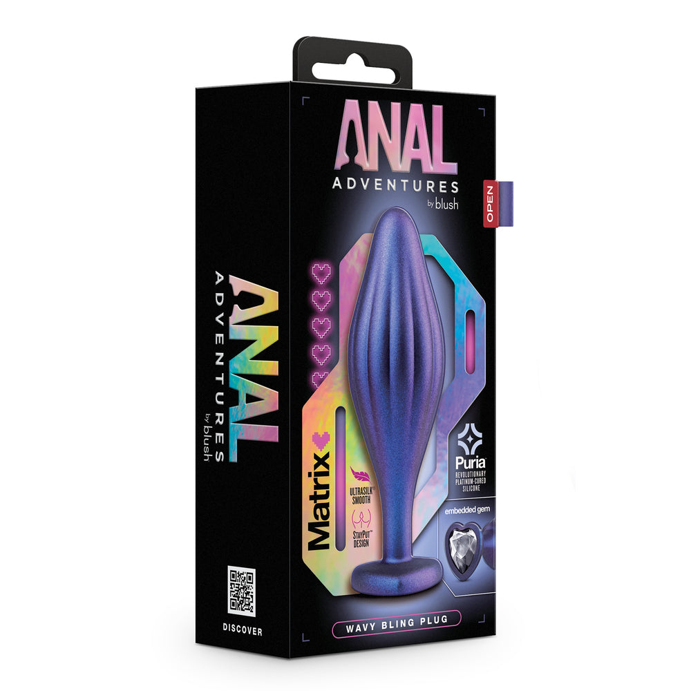 Tapón anal con diseño ondulado y brillante Matrix de Anal Adventures