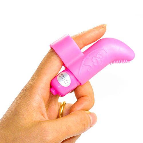 Mini vibromasseur pour doigts rose