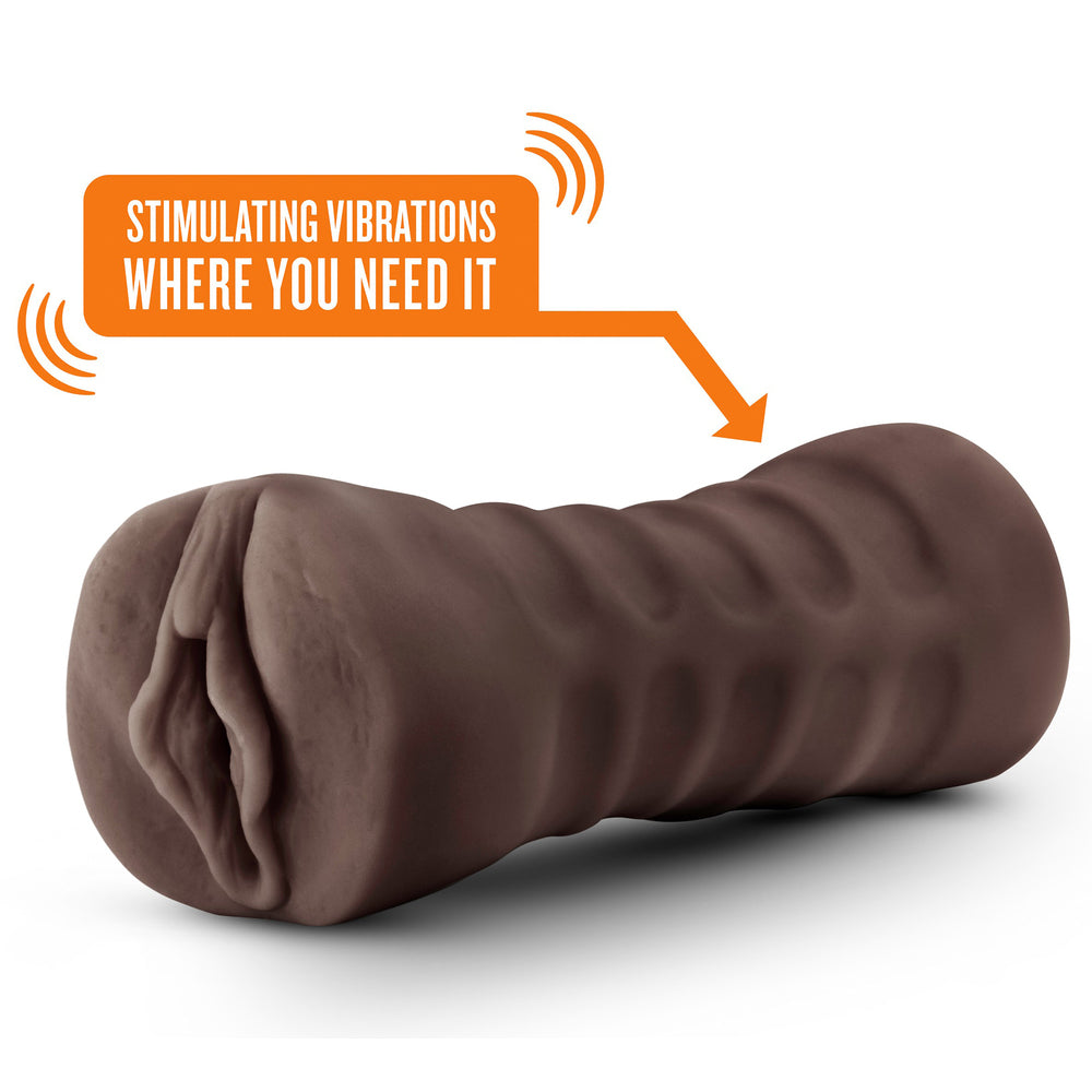 Masturbador vibrador con vagina de Alexis de chocolate caliente