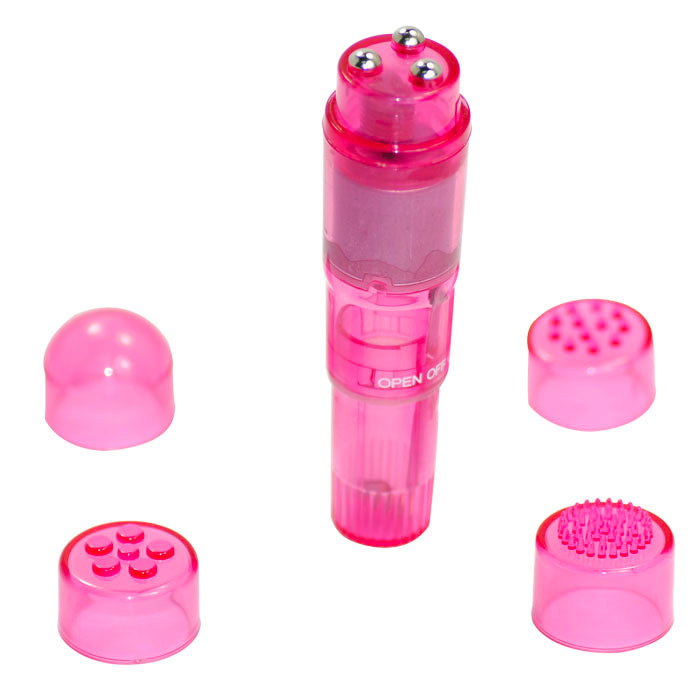 Mini vibromasseur de poche puissant rose