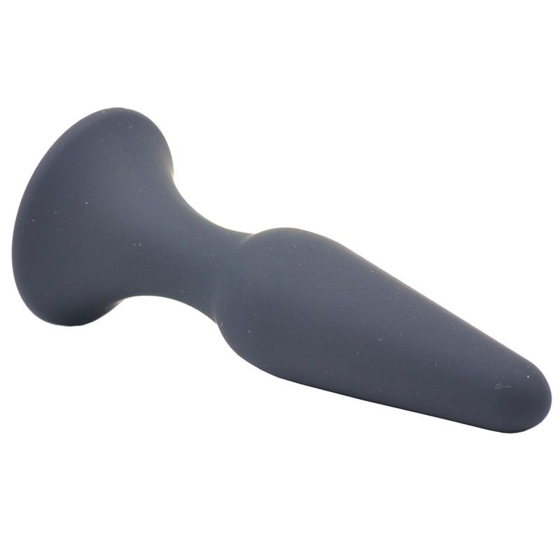 Plug anal en silicone noir classique de taille moyenne