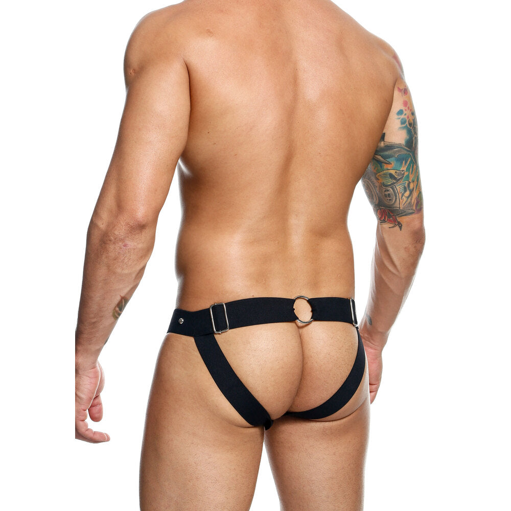 Male Basics Dngeon Peekaboo Jock Black One Size