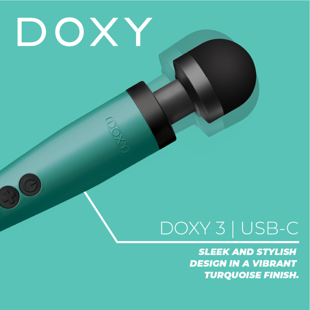 Doxy Wand 3 Turquoise Alimenté par USB