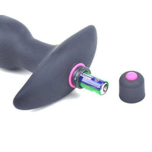 Plug anal en silicone avec balle vibrante