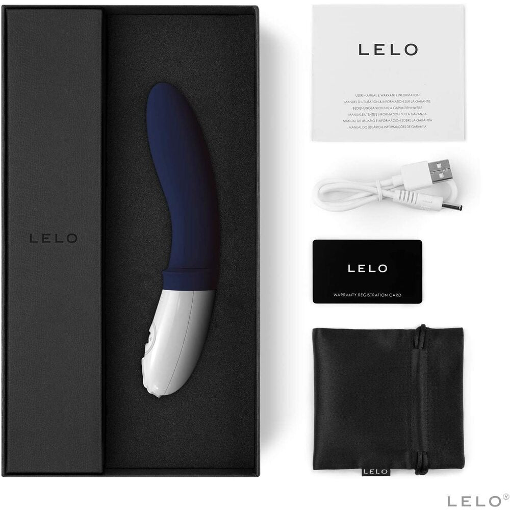 Masajeador de próstata recargable de lujo Lelo Billy 2 Deep Blue