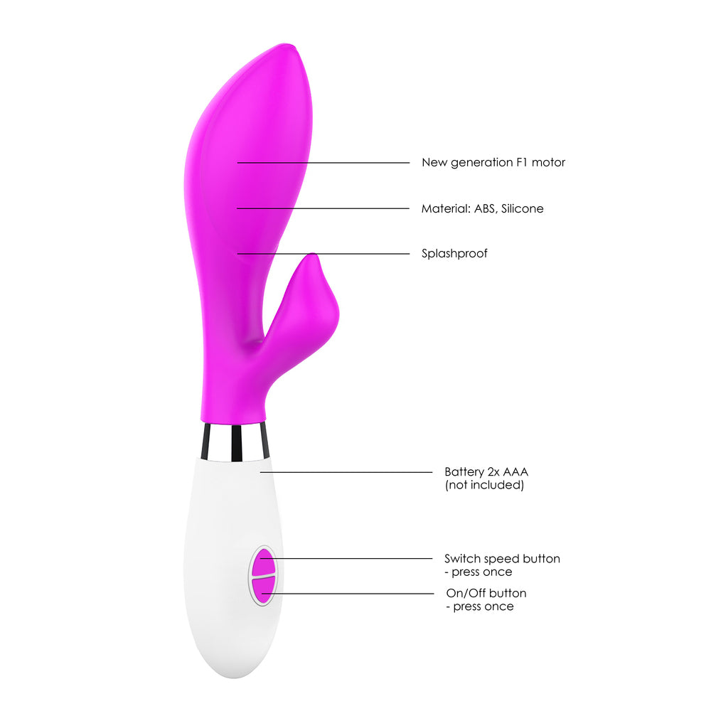 Stimulateur de clitoris ultra doux Achelois lumineux Fuchsia