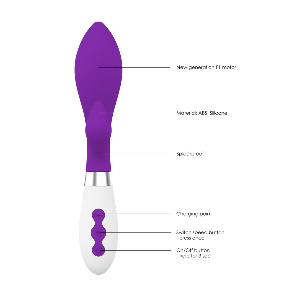 Vibromasseur rechargeable Achelois violet