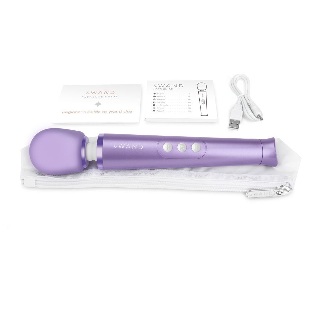 Masajeador vibratorio recargable Le Wand Petite violeta