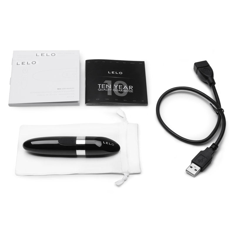 Vibrador recargable USB de lujo Lelo Mia Version 2, color negro