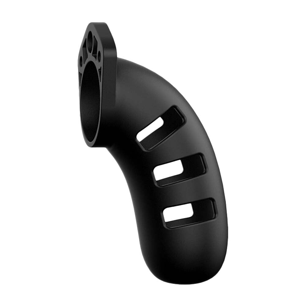 Cage de chasteté en silicone noir pour homme Man Cage 21 de 4,5 pouces