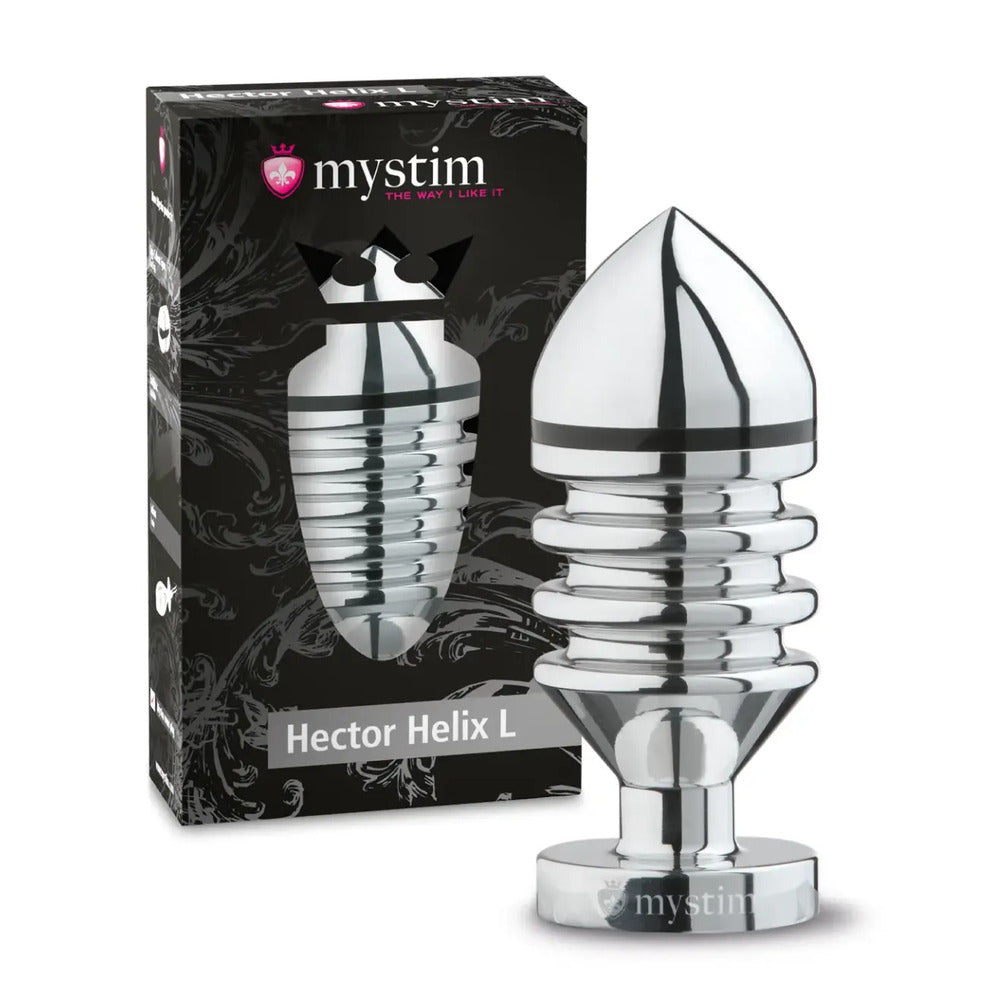 Plug anal en aluminium de grande taille Hector Helix de MyStim