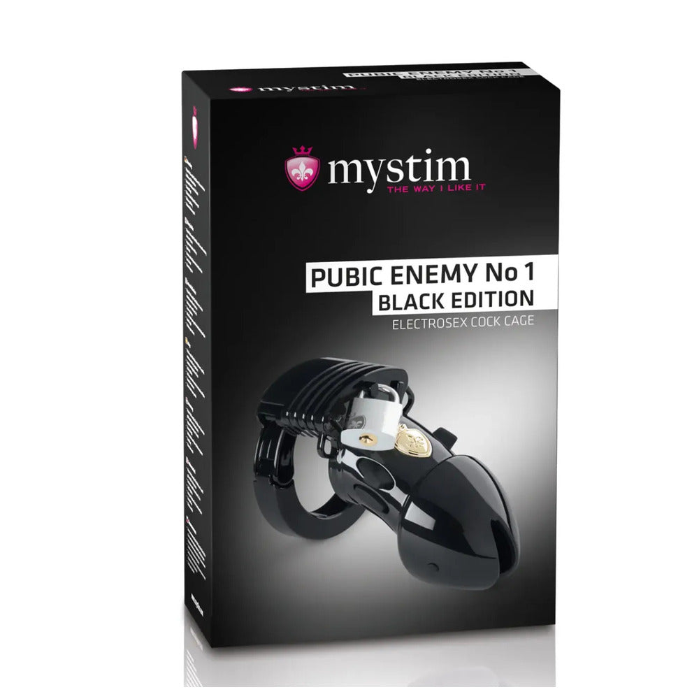 Jaula para pene MyStim Pubic Enemy No 1 Black Edition EStim