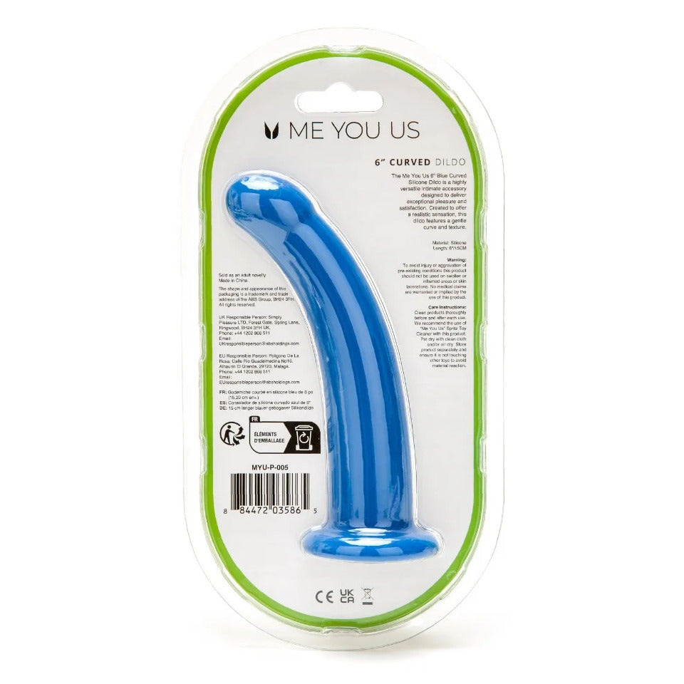 Gode ​​incurvé en silicone Me You Us de 6 pouces