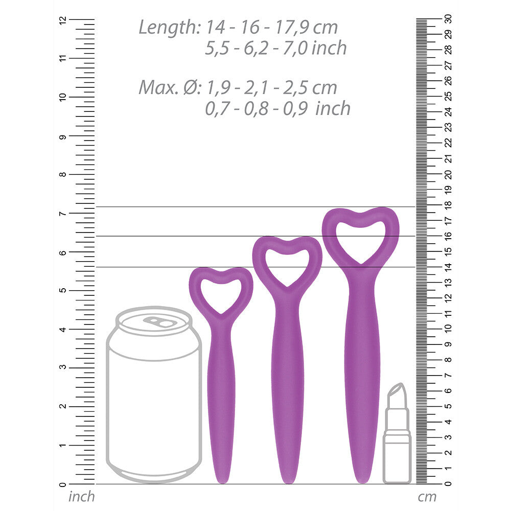 Kit de dilatateur vaginal en silicone Ouch violet