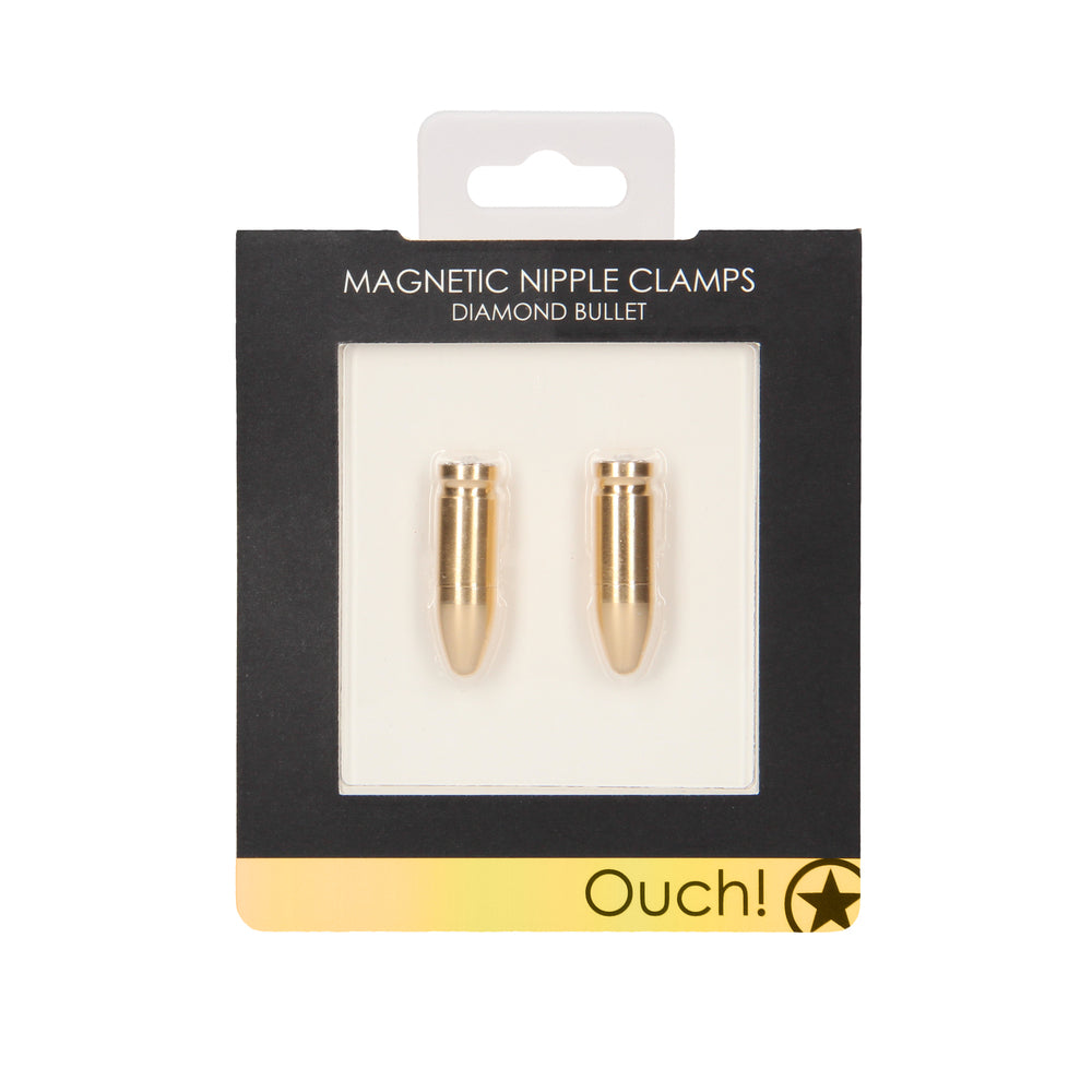 Pinzas para pezones magnéticas Ouch Diamond Bullet Gold