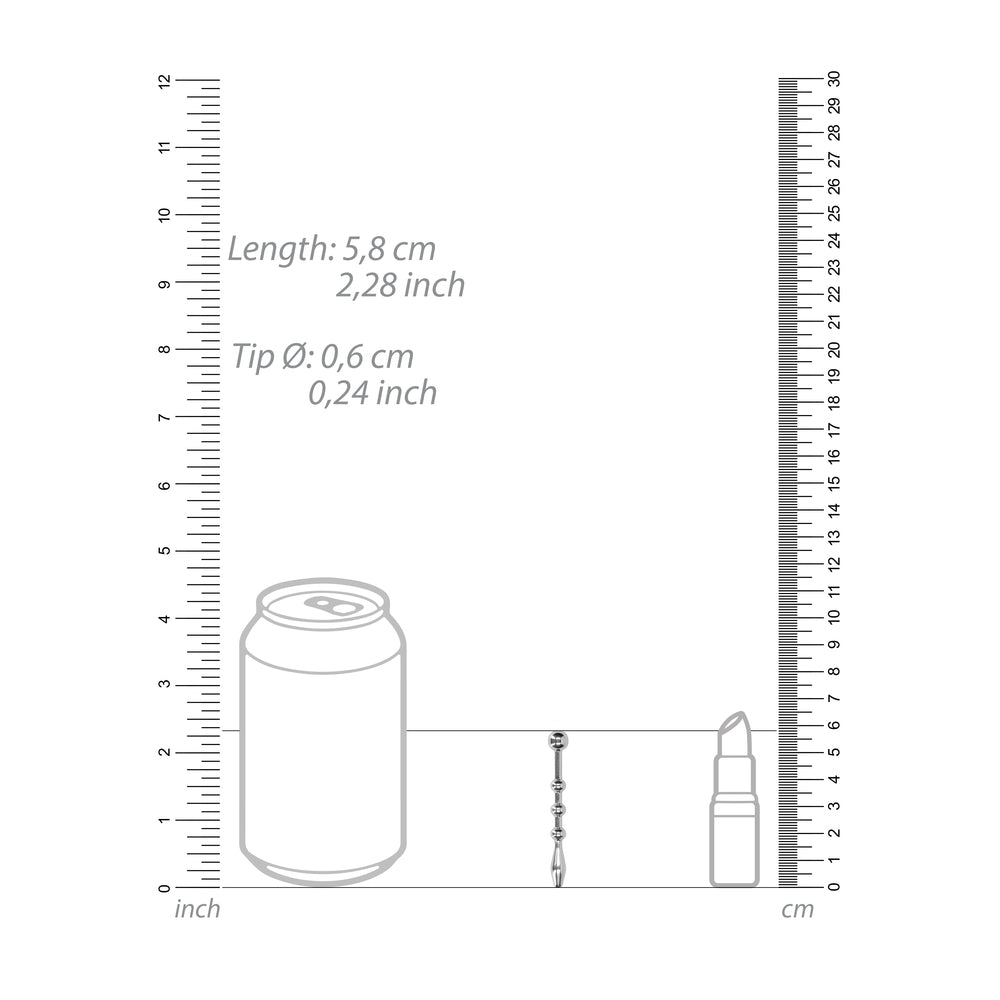 Tapón de acero inoxidable con bolas para sonda uretral Ouch