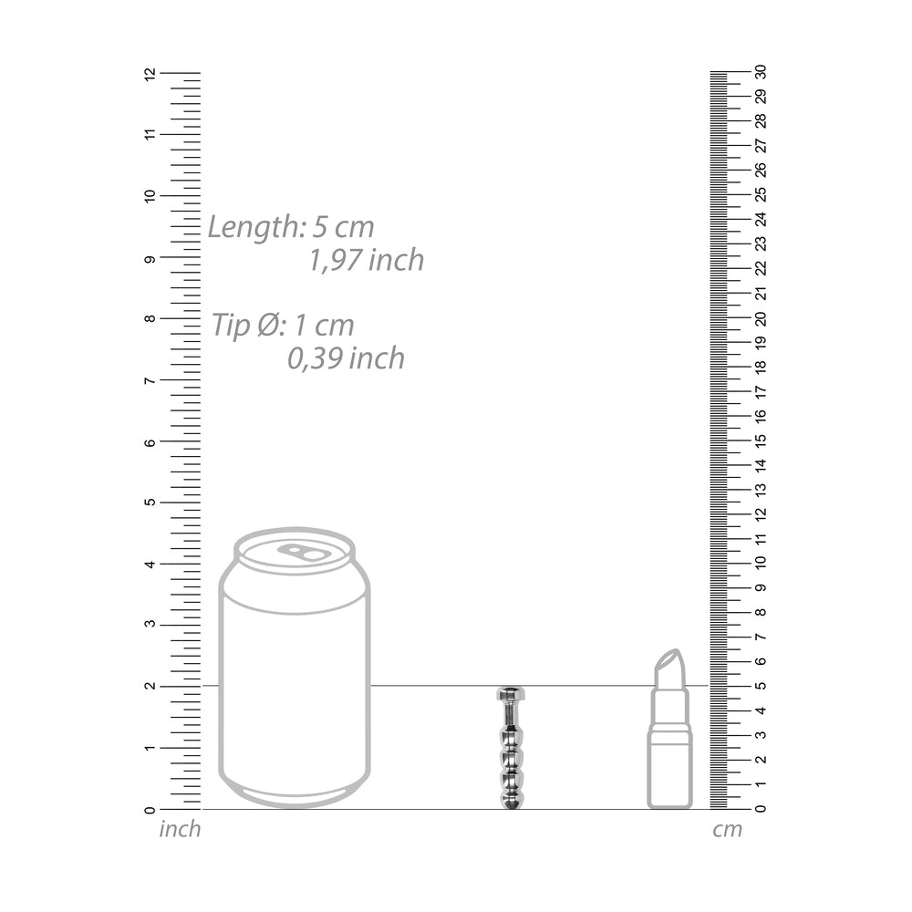 Bouchon strié en acier inoxydable pour sonde urétrale Ouch