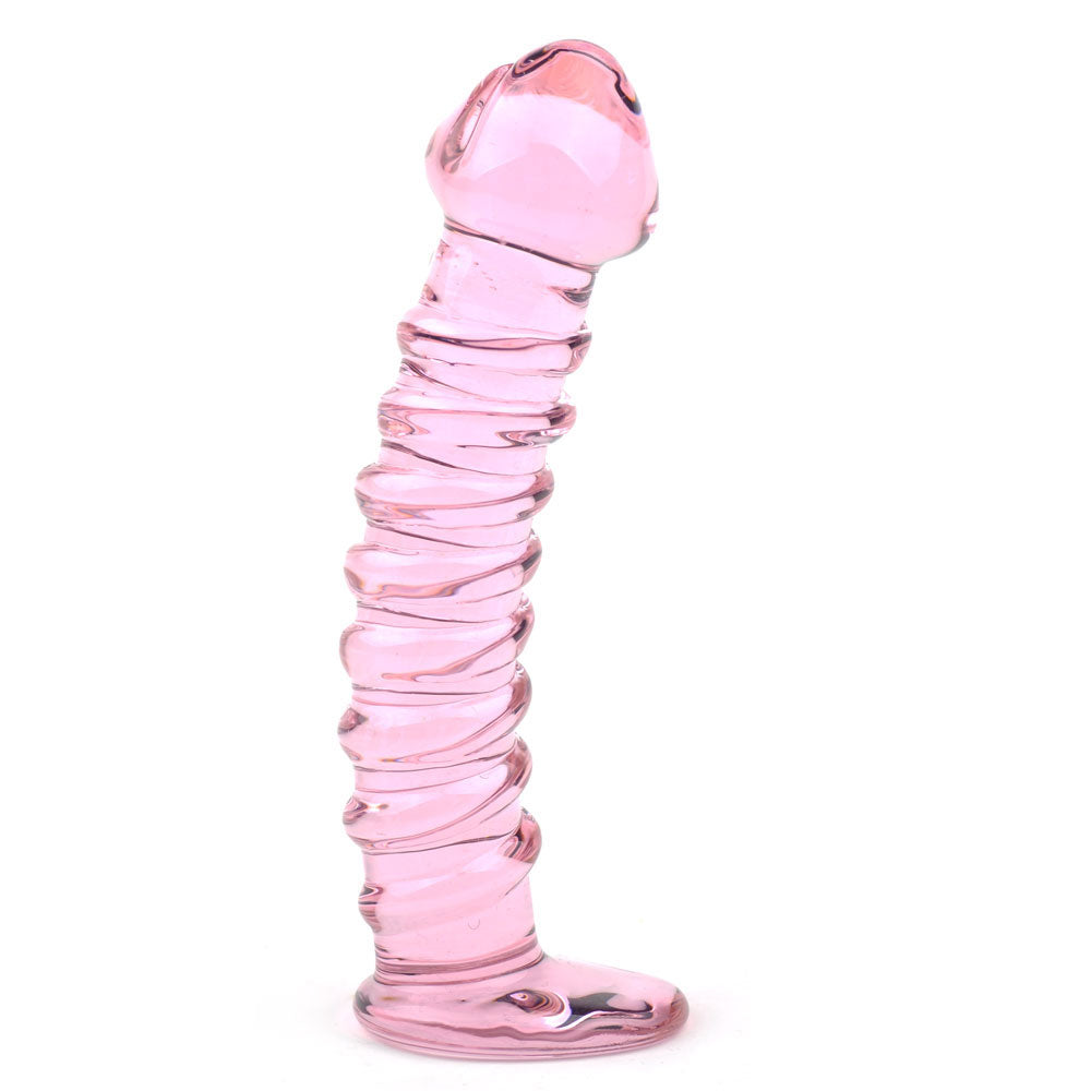 Gode ​​en verre rose texturé