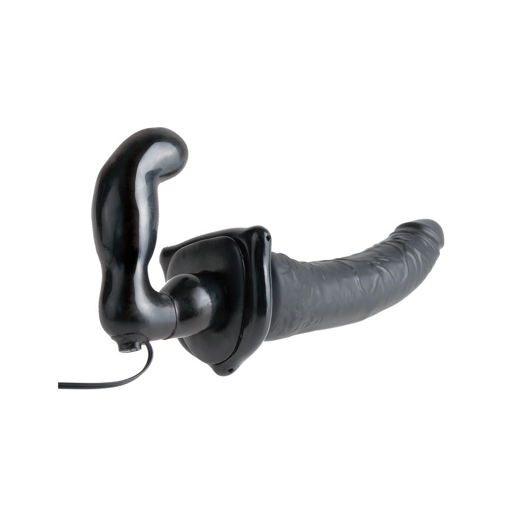 Consolador con correa sin tirantes y vibrador Fetish Fantasy