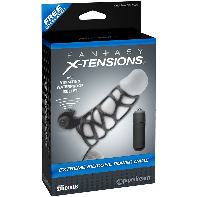 Cage à pénis vibrante en silicone Fantasy Xtensions Extreme Power