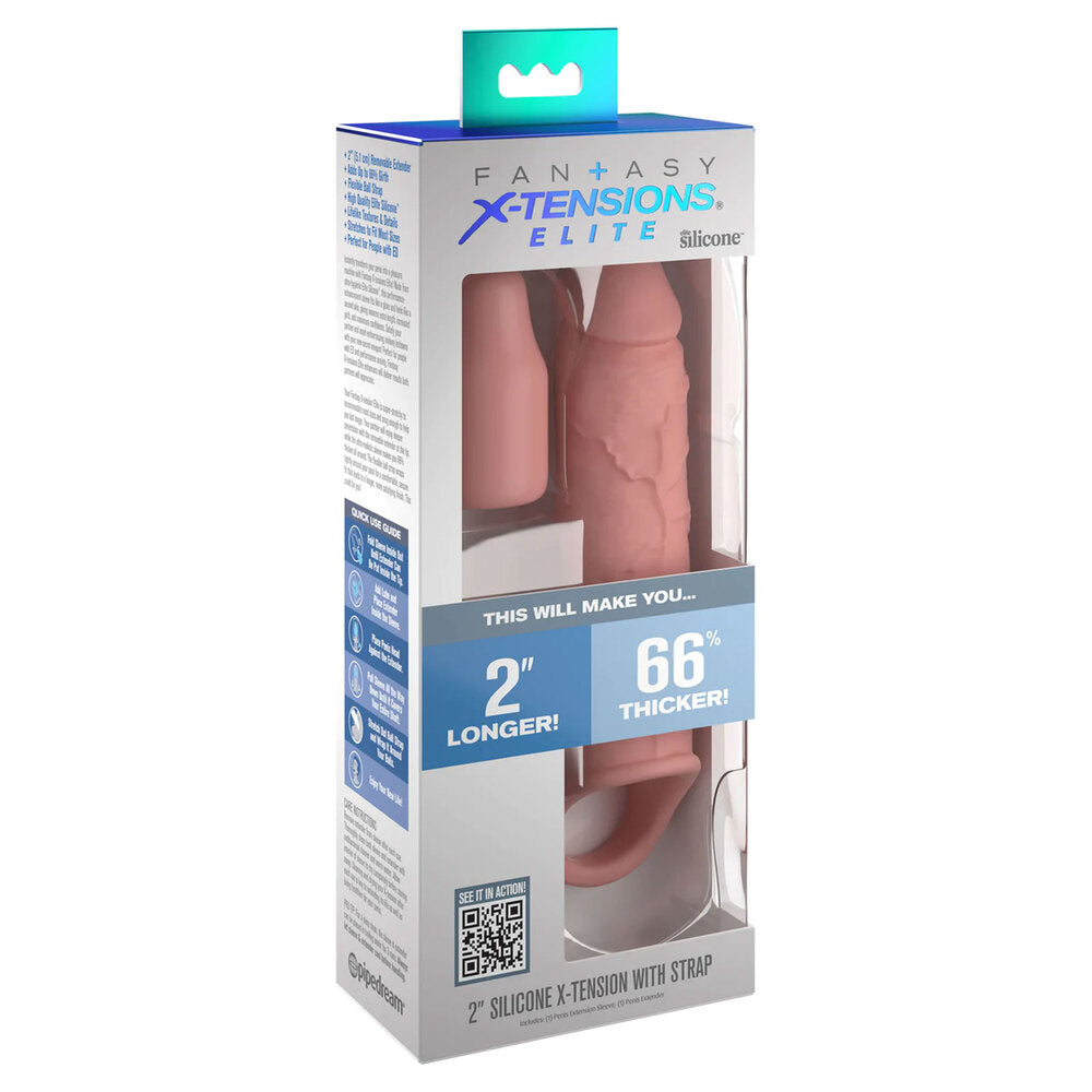 Extensor de pene de 2 pulgadas con correa XTensions Elite