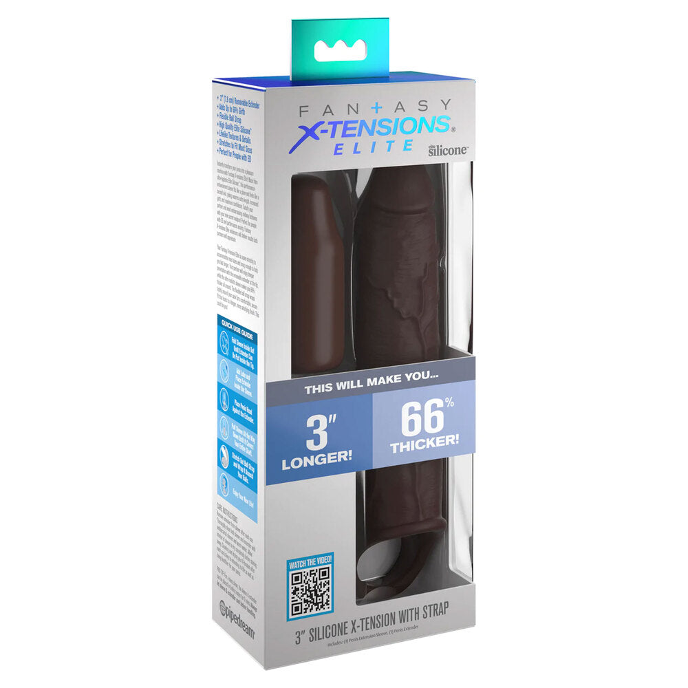 Rallonge de pénis XTensions Elite 3 pouces avec sangle