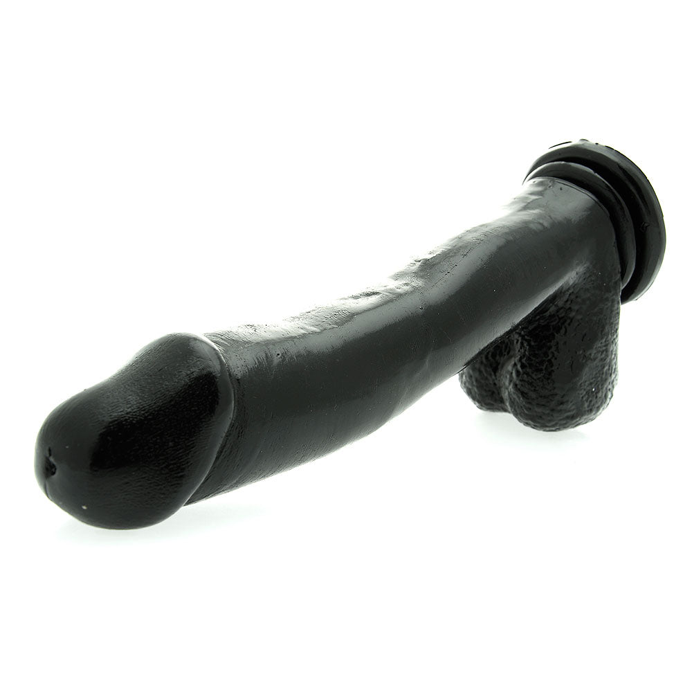 Basix - Pene de 12 pulgadas con ventosa, color negro