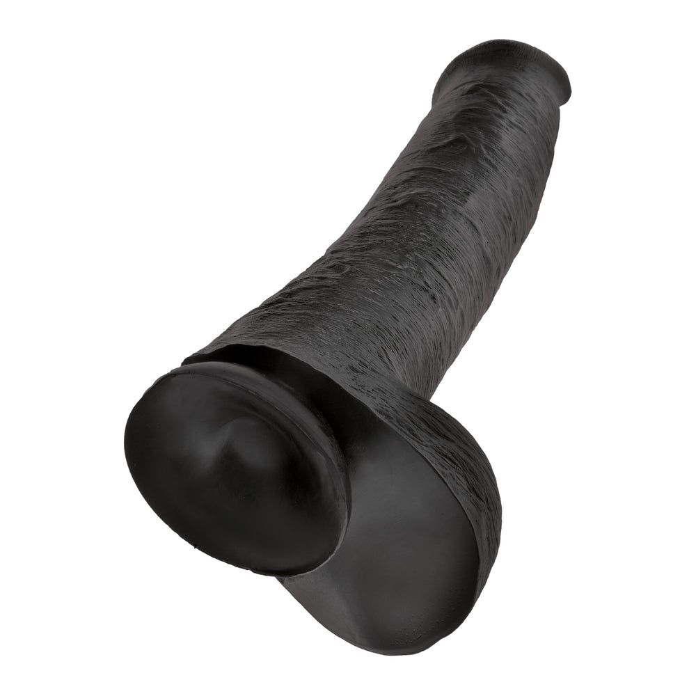 King Cock - Pene de 15 pulgadas con testículos, color negro