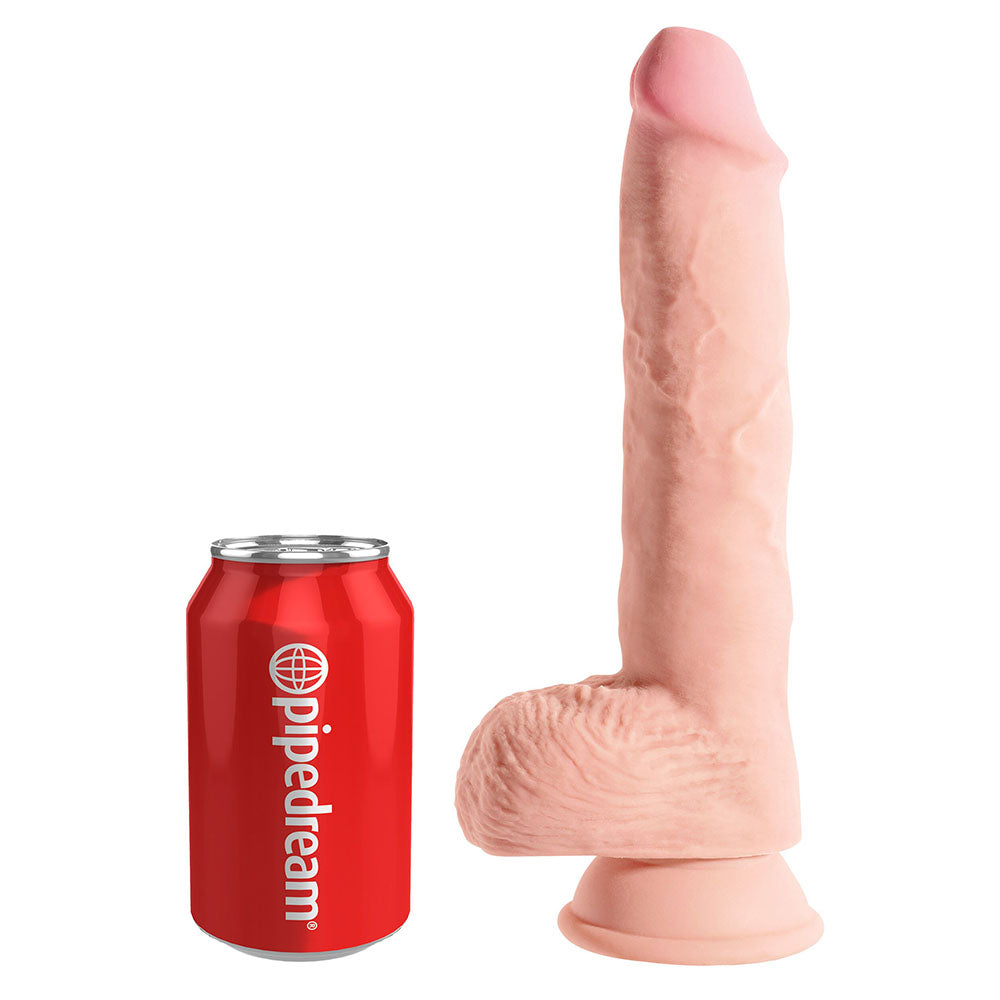 King Cock Plus - Pene gordo de 10 pulgadas de triple densidad con testículos