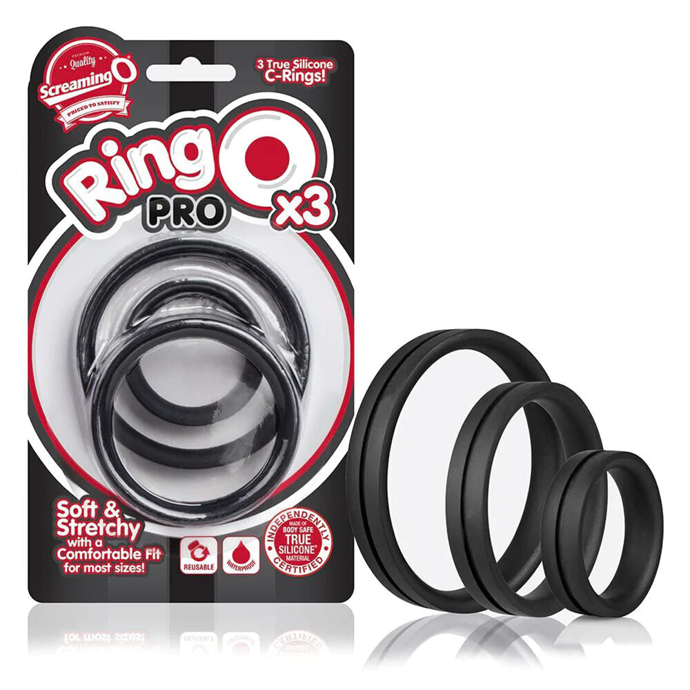 Anillos para el pene Screaming O RingO Pro X3, color negro