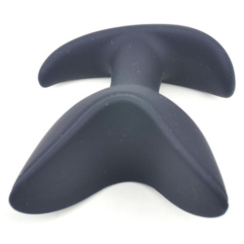 Plug anal en silicone noir avec ancre