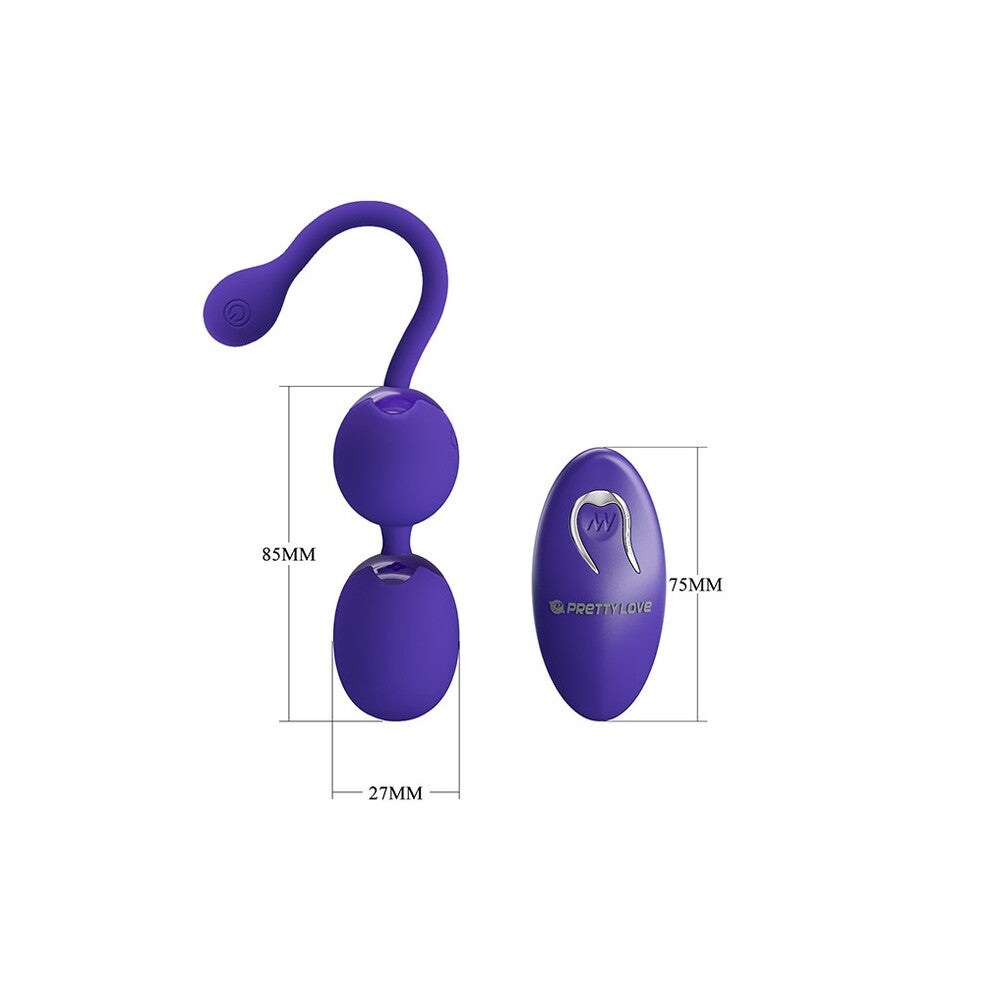 Bolas Kegel para jóvenes Pretty Love Willie con control remoto