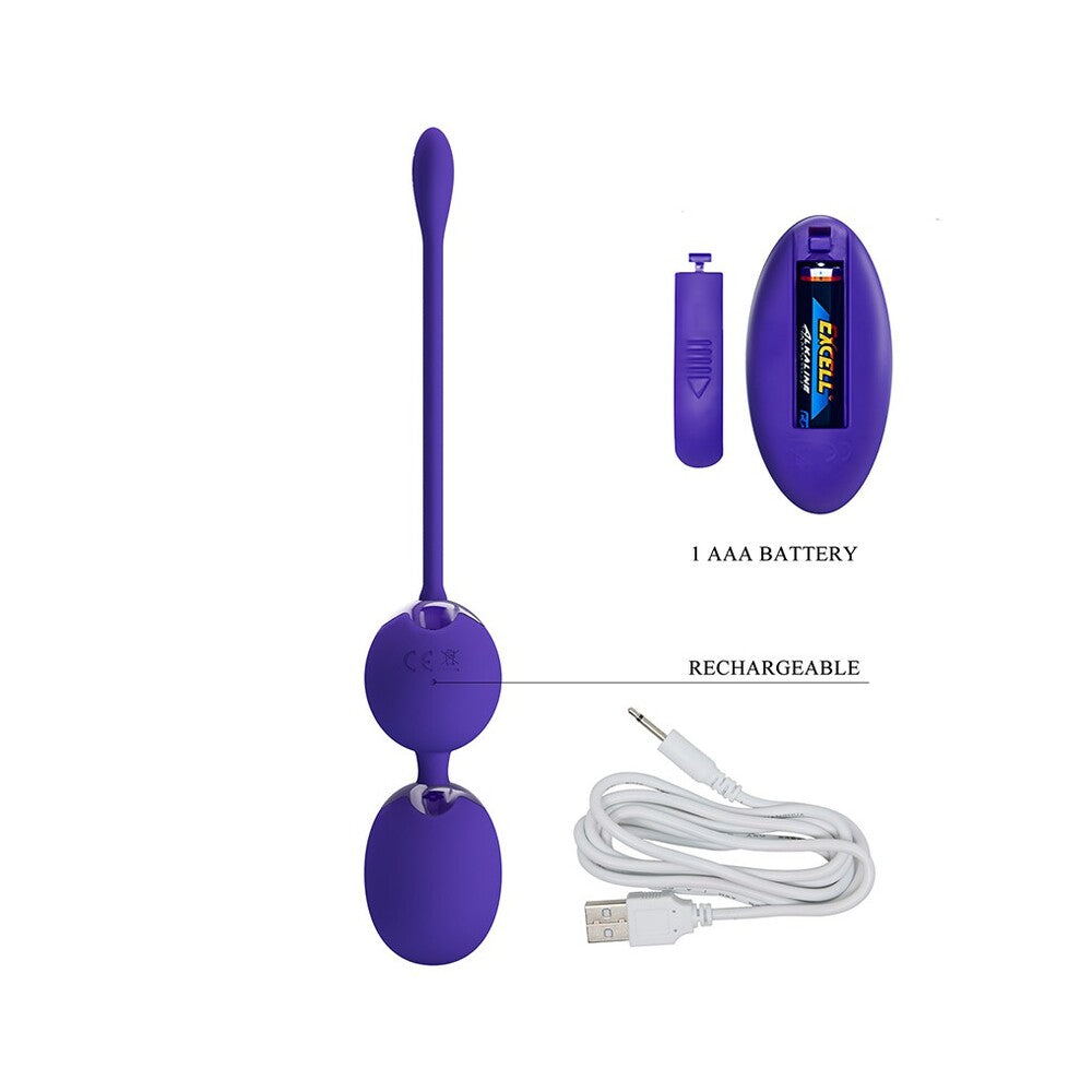 Bolas Kegel para jóvenes Pretty Love Willie con control remoto