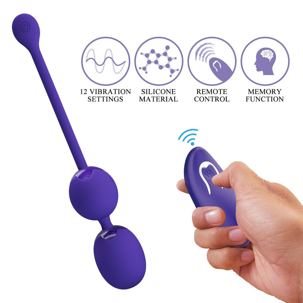 Bolas Kegel para jóvenes Pretty Love Willie con control remoto