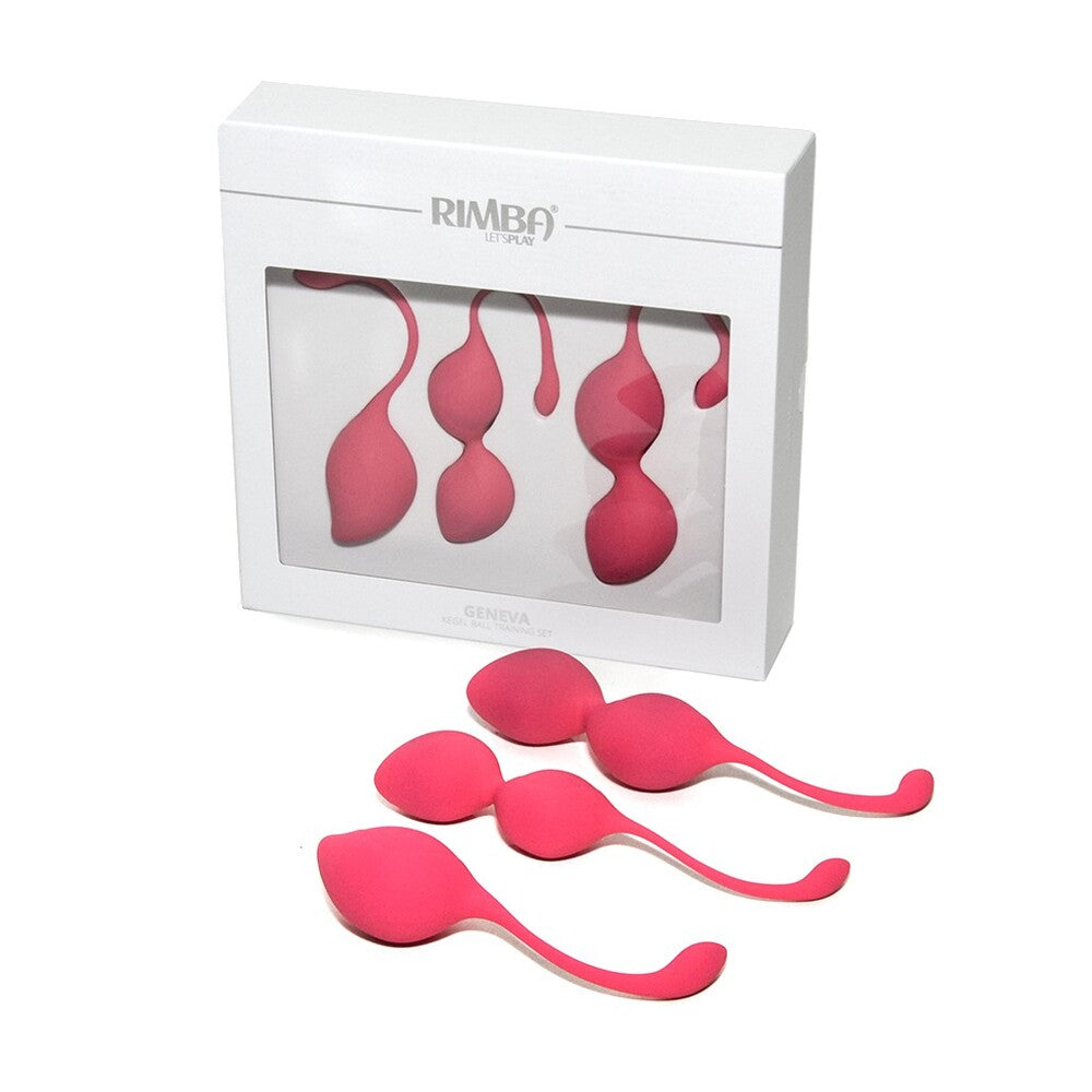 Juego de entrenamiento con pelota Kegel de Rimba Geneva, color rosa