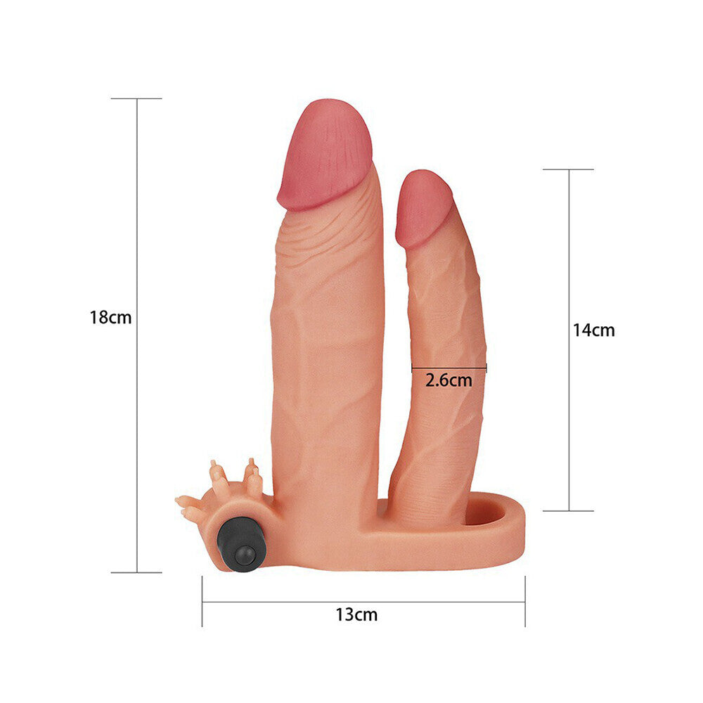 Extensor vibrador de doble placer Lovetoy de 1 pulgada