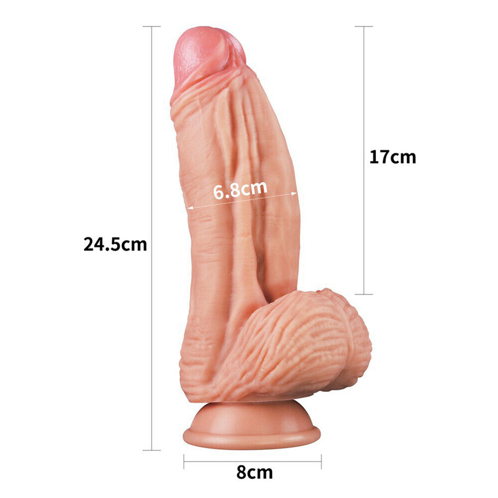 Cockring double couche en silicone Lovetoy de 10 pouces