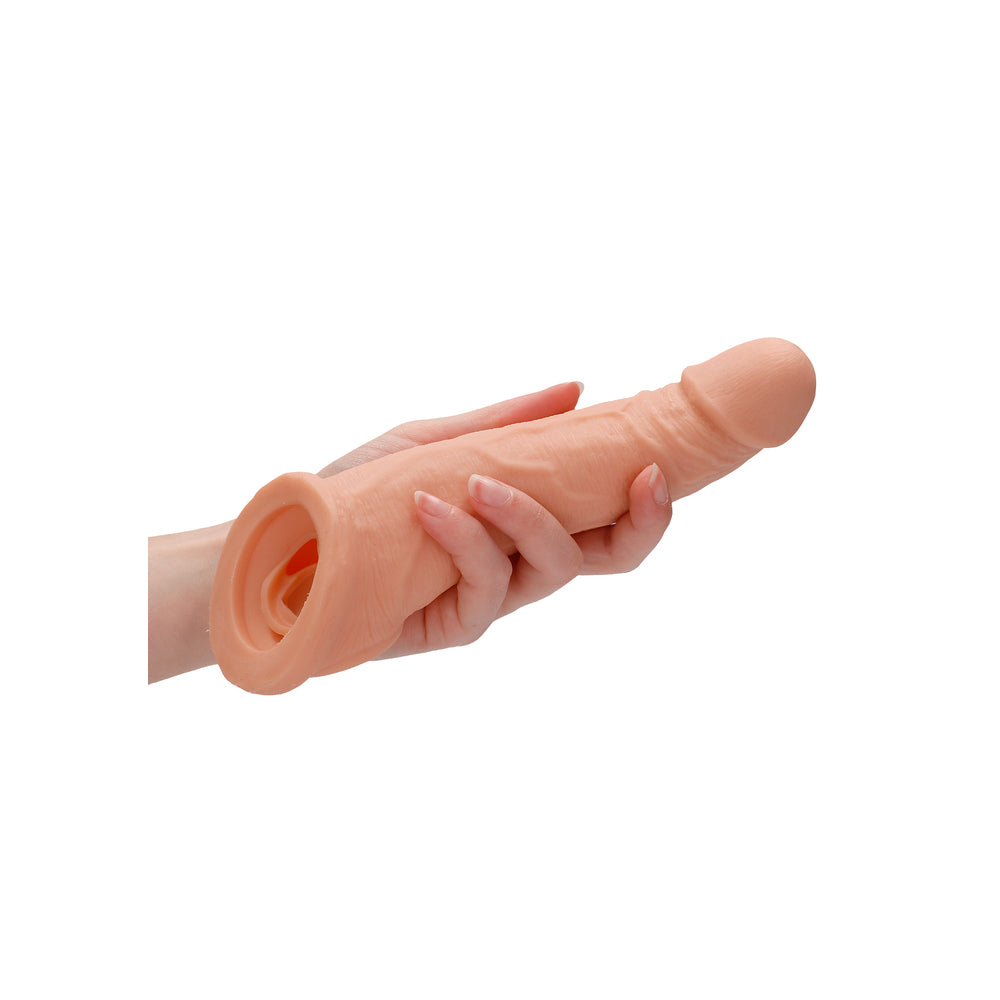 Funda para pene RealRock de 8 pulgadas, color rosa carne