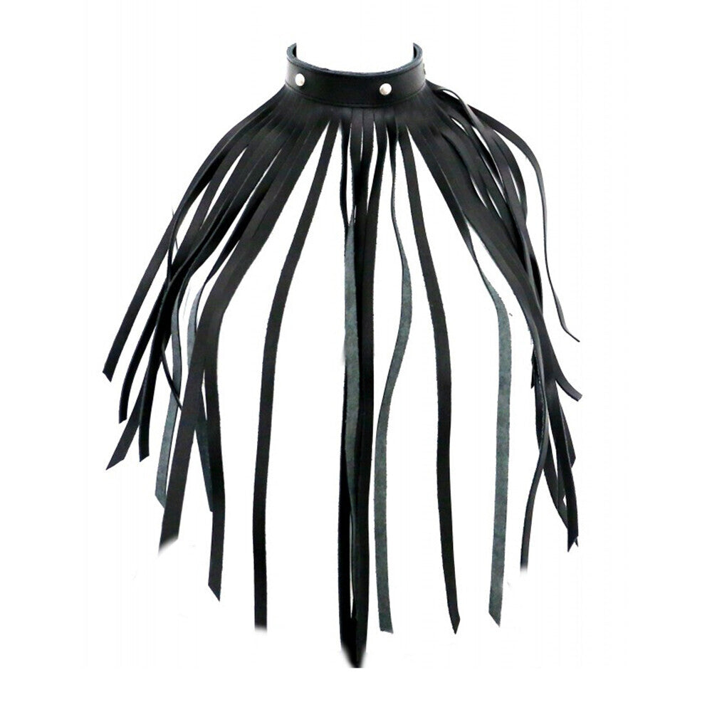 Collier à franges en cuir