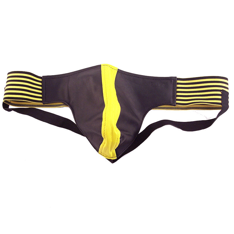 Jock negro y amarillo de Rouge Garments