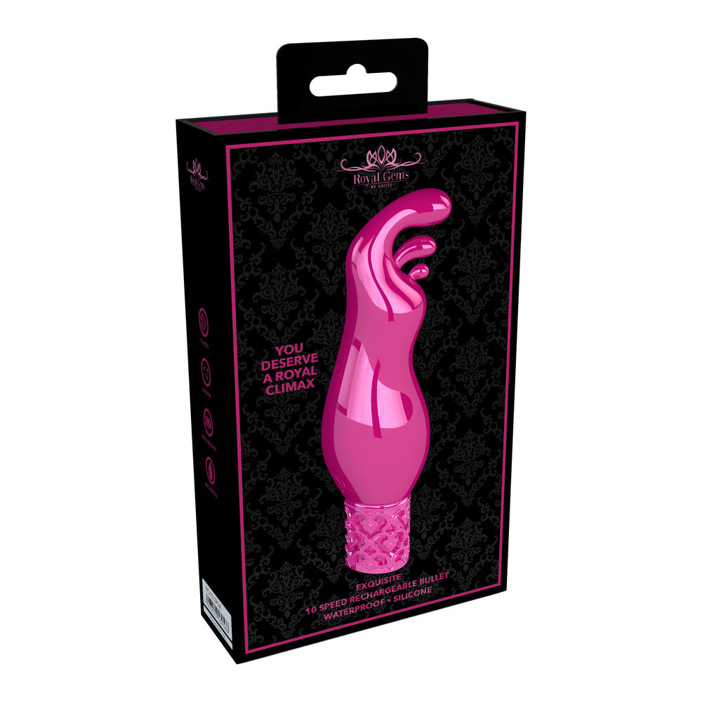 Royal Gems Exquise Balle Rechargeable en Silicone Rose