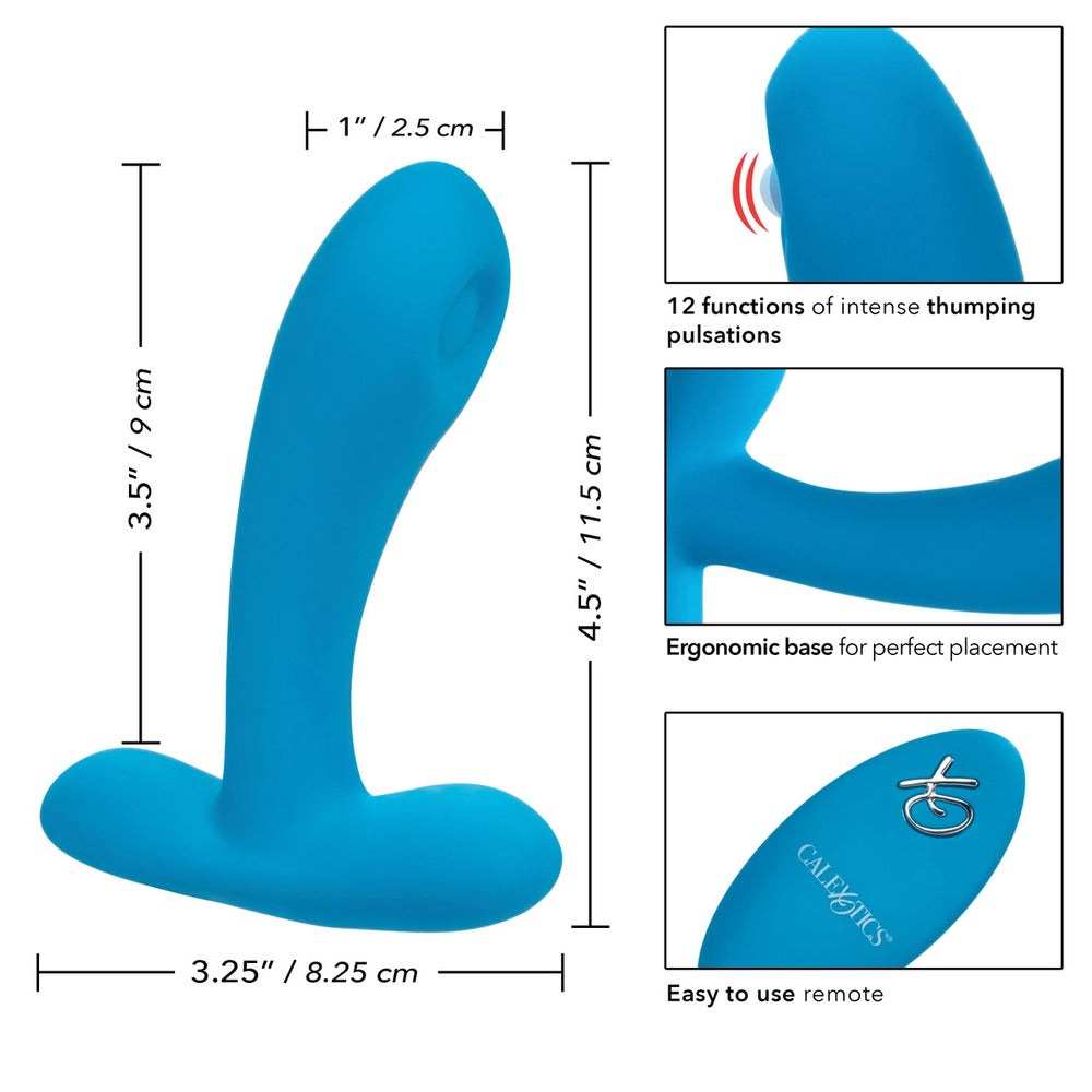 Vibrador pulsante de placer con control remoto