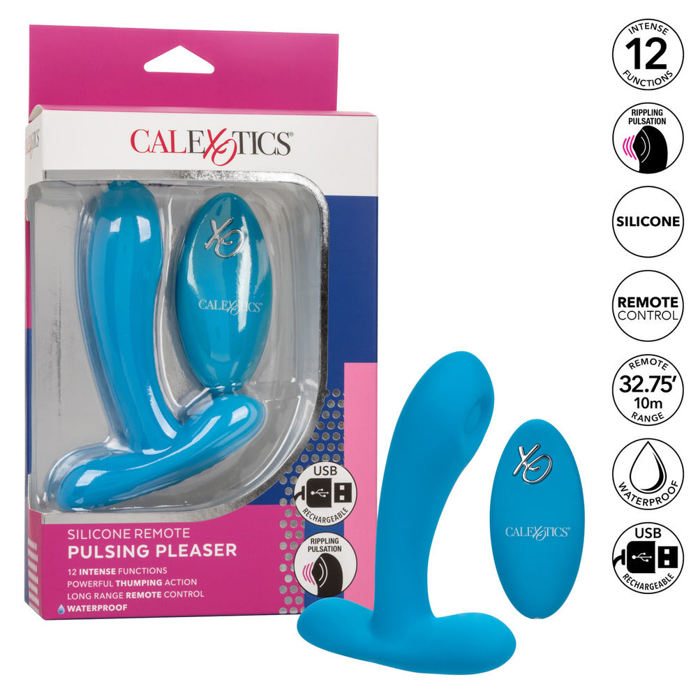 Vibrador pulsante de placer con control remoto