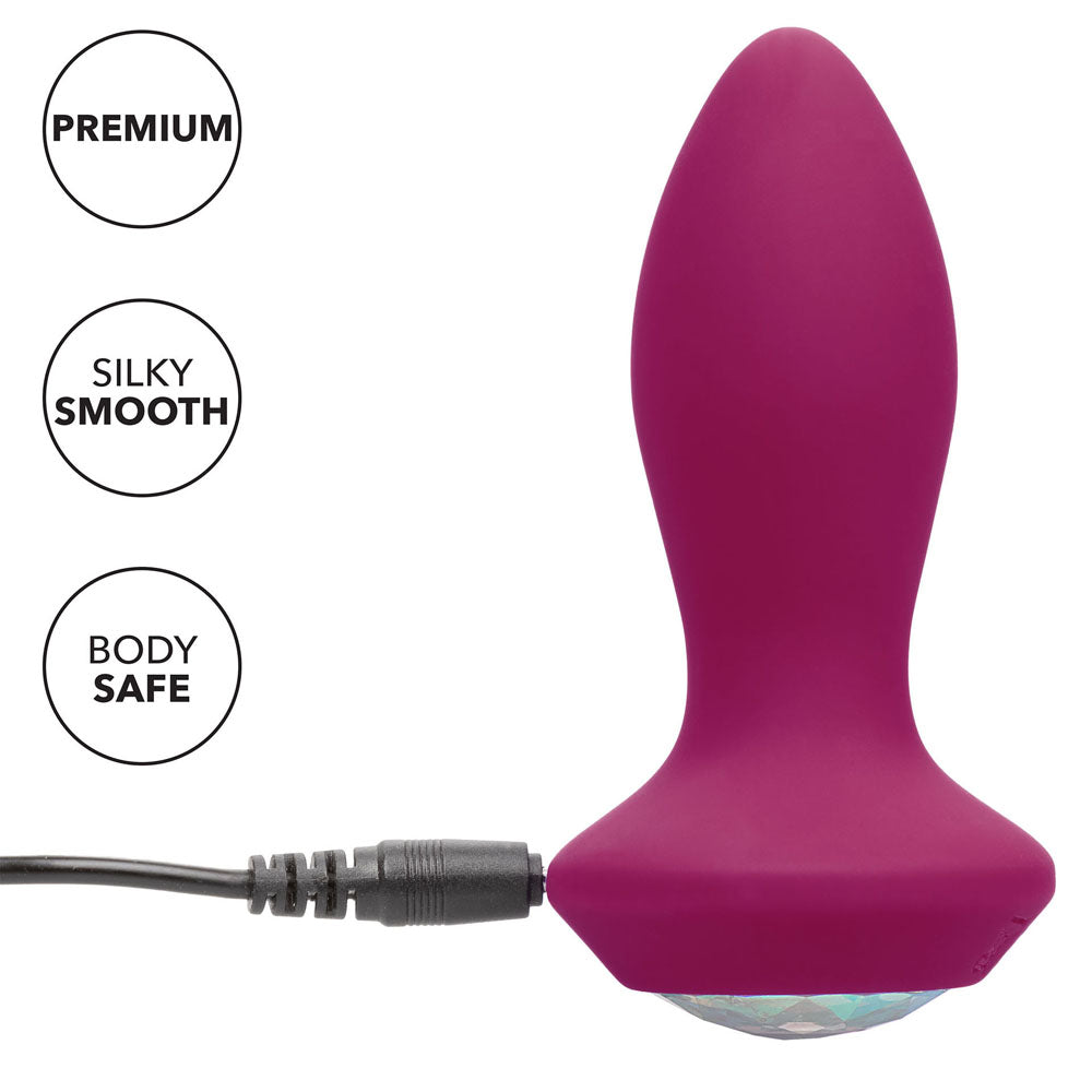 Sonde vibrante en cristal Power Gem Butt Plug PETITE