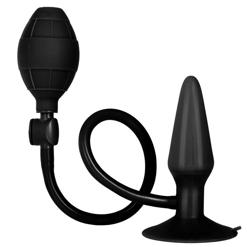 Plug anal gonflable en silicone de petite taille Black Booty Call Pumper