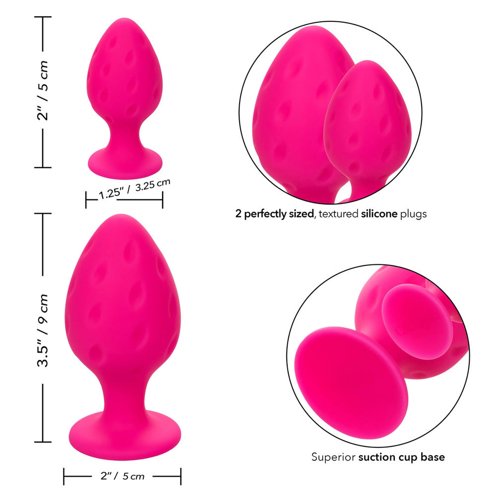 Duo de plugs anaux coquins rose